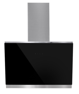 AMSTA - AMHIV60FAJB - Hotte inclinée - 60 cm - Témoin changement de filtre - Evacuation ou recyclage - 700m³ - Classe A - Noir