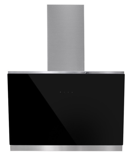 AMSTA - AMHIV60FAJB - Hotte inclinée - 60 cm - Témoin changement de filtre - Evacuation ou recyclage - 700m³ - Classe A - Noir