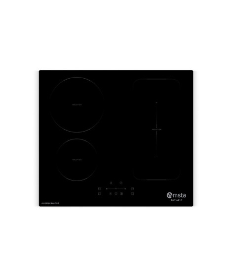 AMSTA - AMTI641F - Plaque induction - 7400W - 4 zones - 1 zone flex - Booster - Minuteur - Touches sensitives