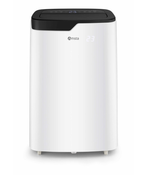 AMSTA - Climatiseur mobile réversible 4en1 - 12000BTU - 3520W - R290 - Déshumidificateur - Surface traitée 37m² - AMCLI120ER