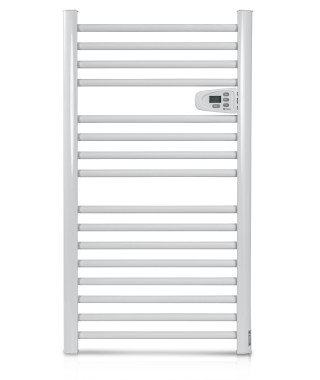 AMSTA - AMSS500TE - Sèche serviette mural 500W - Contrôle électronique - 6 modes - Thermostat réglable - Blanc
