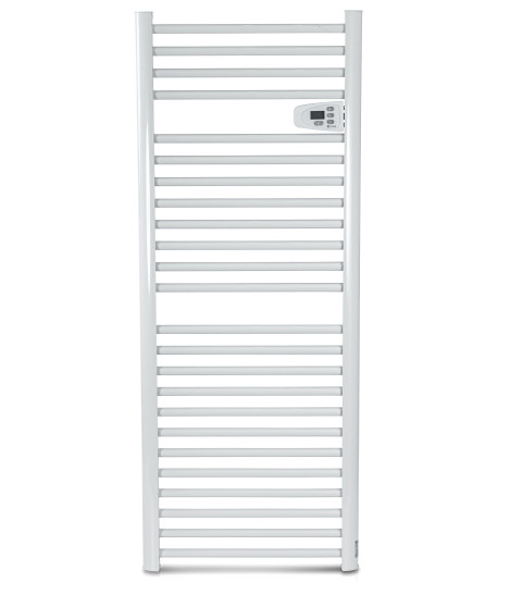 AMSTA - AMSS750TE - Sèche serviette mural 750W - Contrôle électronique - 6 modes - Thermostat réglable - Blanc