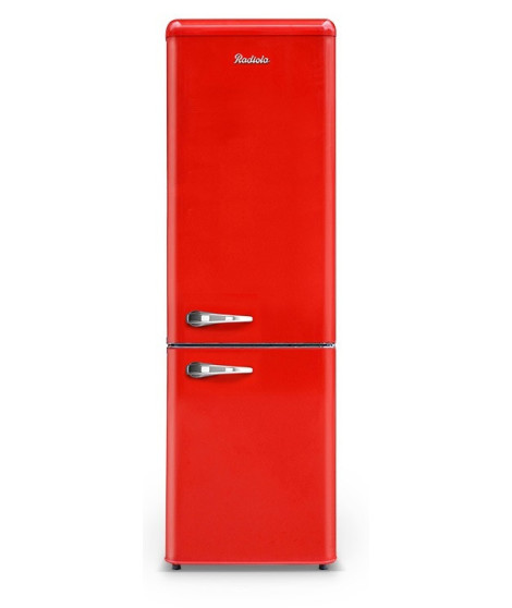 RADIOLA - RARC250RV - Réfrigérateur Combiné Vintage - Froid statique - Clayettes verres - 249 L (180+69) - Rouge