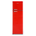 RADIOLA - RARDP260RV - Réfrigérateur 2 portes Vintage - 258 L (206+52) - Froid statique - Clayettes verres - Rouge
