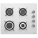 RADIOLA - RATG4B - Plaque de cuisson Gaz - 4 foyers - Largeur (60cm) - Allumage 1 main - Blanc