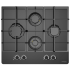 RADIOLA - RATG64ETN - Plaque de cuisson Gaz - 4 Foyers - Grille en fonte - Largeur (60cm) - Allumage 1 main - Noir