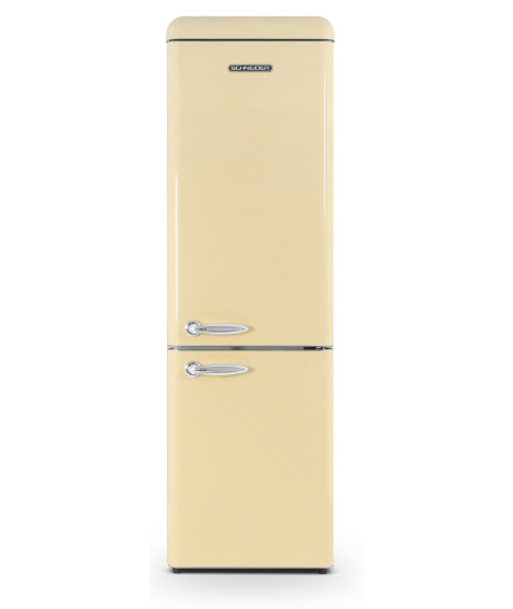SCHNEIDER - SCCB250VCR - Réfrigérateur combiné Vintage - 251 litres (177 litres + 74 litres) - Froid statique - Crème