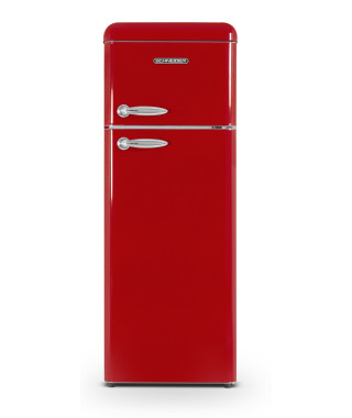 SCHNEIDER FRIGERATEUR 2 PORTES 208LA++ VINTAGE ROUGE