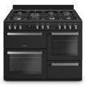 SCHNEIDER - SCG71MFB - Piano de cuisson - 7 feux Gaz - Wok - Largeur 100cm - 3 Fours électrique - Noir