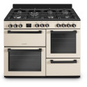 SCHNEIDER - SCG71MFRC - Piano de cuisson - 7 feux Gaz - Wok - Largeur 100cm - 3 Fours électrique - Crème