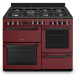 SCHNEIDER - SCG71MFWR - Piano de cuisson - 7 feux Gaz - Wok - Largeur 100cm - 3 Fours électrique - Rouge bordeaux