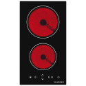 SCHNEIDER - SDV30S - Domino vitrocéramique - 2 foyers - Largeur (30cm) - 3000W - Touches sensitives - Minuterie