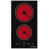 SCHNEIDER - SDV30S - Domino vitrocéramique - 2 foyers - Largeur (30cm) - 3000W - Touches sensitives - Minuterie