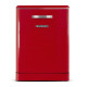 SCHNEIDER - SDW1444VR - Lave-vaisselle Vintage - 14 couverts - Tiroir à couverts - Départ différé - Rouge