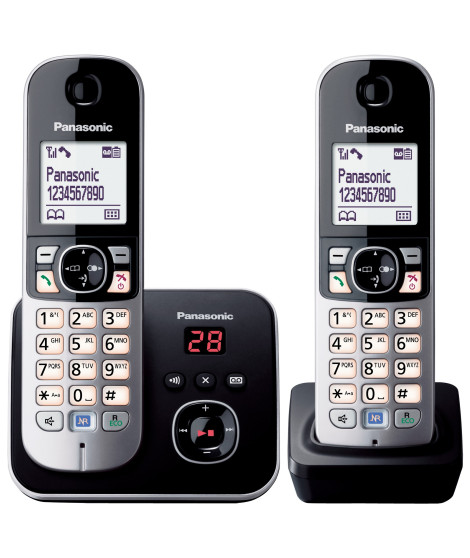 PANASONIC - KXTG6822 - Téléphone sans fil duo - Avec réduction de bruit et blocage sélectif