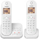 PANASONIC - KXTGC422FRW - Téléphone sans fil duo - Répondeur - Blocage appels - Mode Eco - 120 numéros - Blanc