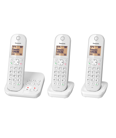 PANASONIC - KXTGC423FRW - Téléphone sans fil - avec répondeur et blocage d'appels - Blanc
