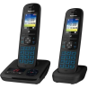 PANASONIC - KXTGH722FRB - Téléphone sans fil duo - Blocage appels - Répondeur - Ecran lcd - Noir