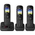 PANASONIC - KXTGH723FRB - Téléphone sans fil trio - Bloqueur de publicité - Répondeur - 200 contacts - Ecran couleur - Noir