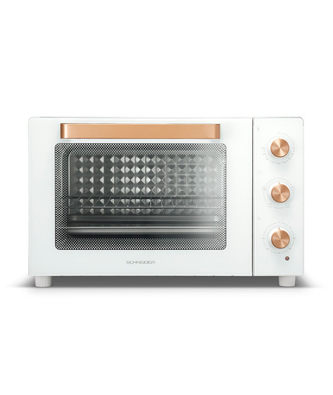 SCHNEIDER - SCE2345CTWS - Mini four électrique posable - Chaleur tournante - Arrêt automatique - Eclairage - Blanc