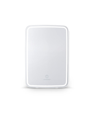 SCHNEIDER - SCMF10W - Mini frigo cosmétique 9L - Refroidissement et chauffage - Miroir avec LED - Boissons - Blanc