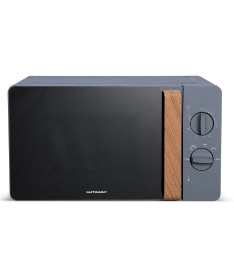 MICRO-ONDES 20 LITRES MECANIC GRIS BOIS SCHNEIDER