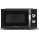 SCHNEIDER - SMW23VMB - Micro ondes gril Vintage - 23 litres - 6 niveaux de puissance - Plateau tournant (27cm) - Noir