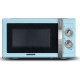 SCHNEIDER - SMW23VMBL - Micro ondes gril Vintage - 23 litres - 6 niveaux de puissance - Plateau tournant (27cm) - Bleu