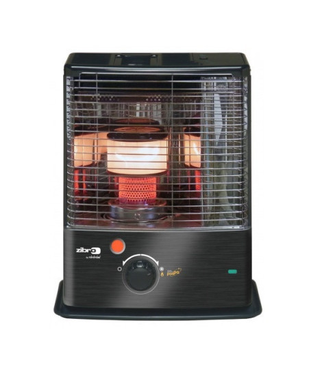ZIBRO - RC4027 - Poêle à pétrole à mèche - Sans installation ni évacuation - Réservoir amovible(4L) - 38m2 - Noir et Inox