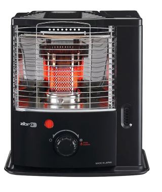 ZIBRO - RS4022 - Poêle à pétrole à mèche - Sans installation ni évacuation - Réservoir amovible(4L) - 38m2 - Noir et Inox