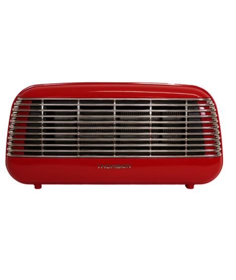 THOMSON - THSFC25DR - Radiateur Soufflant Vintage Céramique - 1500 Watts - Télécommande - Rouge