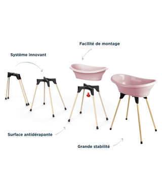 Occasion-THERMOBABY Baignoire Vasco - rose poudré