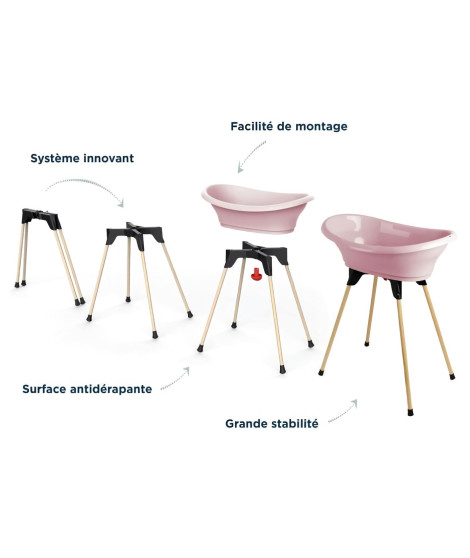 Occasion-THERMOBABY Baignoire Vasco - rose poudré