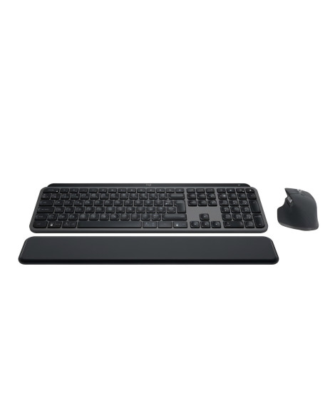 Occasion-Clavier Sans Fil - LOGITECH - MX Keys S Combo - Bluetooth - Rétroéclairé - Touches silencieuses - Graphite