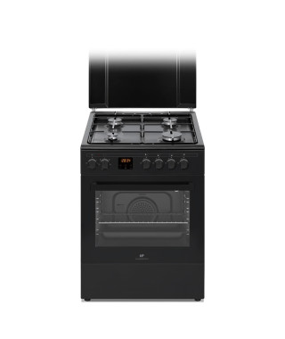 Occasion-Cuisiniere gaz CONTINENTAL EDISON CECG60FCB1 - 4 feux - L59,8 x P61 xH83cm- Noir