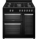Occasion-Piano de cuisson Gaz et électrique vintage - LA GERMANIA - SM903N - 5 feux + 3 fours - L69 - Noir