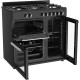 Occasion-Piano de cuisson Gaz et électrique vintage - LA GERMANIA - SM903N - 5 feux + 3 fours - L69 - Noir