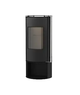POELE BOIS SOLZAIMA PA1054G027 AMBER PORTE VERRE