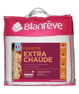 Occasion-BLANREVE Couette extra chaude en microfibre - 240 x 260 cm - Blanc