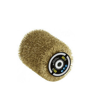 Occasion - Brosse fil laitonné 0,3mm Ø80mm - FARTOOLS - pour décaper/dégriser le bois, le métal ou la pierre