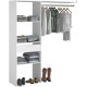 Occasion - Kit dressing ARTIC EKIPA - Décor mélaminé blanc - 1 penderie + 1 tiroir - L138 x P40 x H180 cm -Fabriqué en France