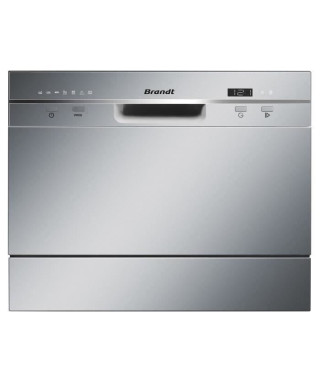 Occasion - Lave-vaisselle compact pose libre BRANDT DFC6519S - 6 couverts - L55cm - 49dB - Inox
