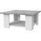 Occasion - Table basse PILVI - Blanc et béton clair - Contemporain - L 67 x P 67 x H 31 cm