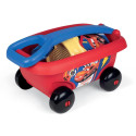 Occasion - SMOBY - CARS Chariot de plage garni : sceau + tamis + râteau + pelle + moule a sable