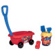 Occasion - SMOBY - CARS Chariot de plage garni : sceau + tamis + râteau + pelle + moule a sable