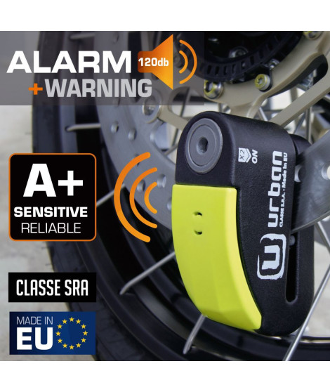 Occasion - Antivol SRA - Bloque Disque Noir et jaune ø14 mm - Hi-Tech Alarme