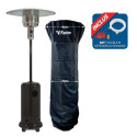 Occasion -Parasol chauffant FAVEX - Chauffage extérieur - Gaz Propane - Housse de protection -  L 81 x P 81 x H 221 cm - Noir