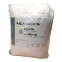Occasion - Pack linge de lit Microfibre - 1 Couette chaude 140x200 cm + 1 Oreiller 60x60 cm blanc
