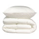 Occasion - Pack linge de lit Microfibre - 1 Couette chaude 140x200 cm + 1 Oreiller 60x60 cm blanc