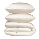 Occasion - Pack linge de lit Microfibre - 1 Couette chaude 220x240 cm + 2 Oreillers 60x60 cm blanc